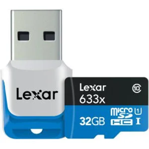 Lexar 32GB Class 10 High Speed Micro SDHC Memory Card with USB 3.0 Card Reader Image 1