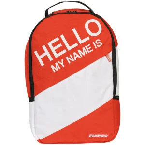 Sprayground Hello My Name Is Deluxe Backpack - Red Image 1