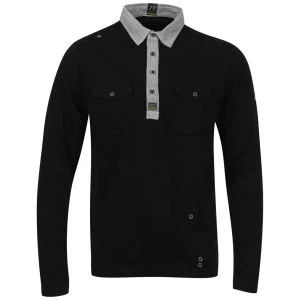 Brave Soul Men's Prometheus Jersey Combo Shirt - Black - S - Black Image 1