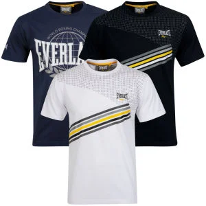 Everlast Men's 3-Pack Graphic T-Shirts - White/Black/Navy - S - White/Black/Navy Image 1