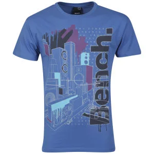 Bench Men's Big City Print T-Shirt - Blue - S - Blue Image 1