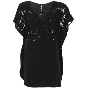 Sugarhill Boutique Woman's Sequinned Batwing Butterfly Dress - Black - 8 - Black Image 1