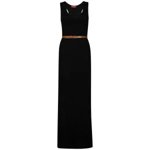 Influence Women's Racer Back Maxi Dress with Belt - Black - S-M - Black Image 1