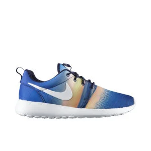 Nike Men's Roshe Run Running Shoes - Midnight Navy/White - 8.5 - Blue Image 1