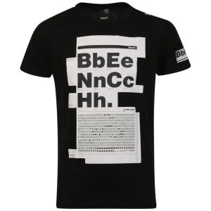 Bench Men's Letraset Print T-Shirt - Black - S - Black Image 1