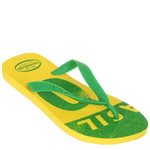 Havaianas Unisex Team Brazil Flip Flops - Yellow - 1/2 - Yellow Image 1