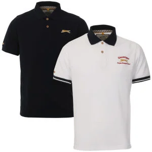 Slazenger Men's 2-Pack Polo Shirts - White/Navy - S - White/Navy Image 1