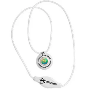 Power Balance -The Original Performance Pendant White With Black Lettering Image 1