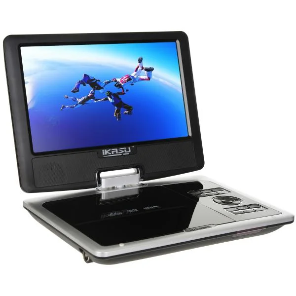 iKasu 9 Inch Portable DVD Player with Freeview and Rotating Screen - Silver Image 1