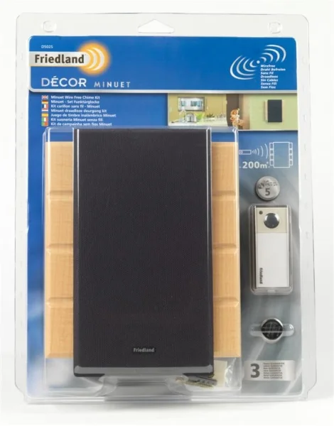 Friedland Decor Minuet 200m Wirefree Door Chime Kit Image 1