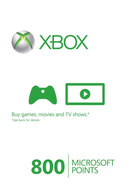 Xbox Live 800 Points Card Image 1