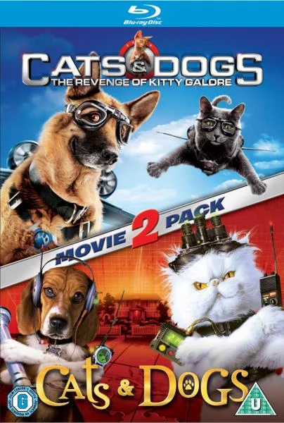 Cats and Dogs - Double Pack (Cats and Dogs / Cats and Dogs: The Revenge of Kitty Galore): Triple Play (Includes Blu-Ray, DVD and Digital Copies) Image 1