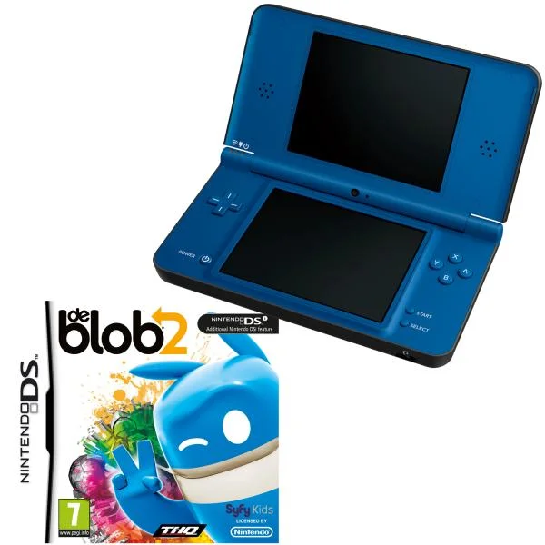 Nintendo DSi XL Console Blue: Bundle (Includes De Blob 2) Image 1