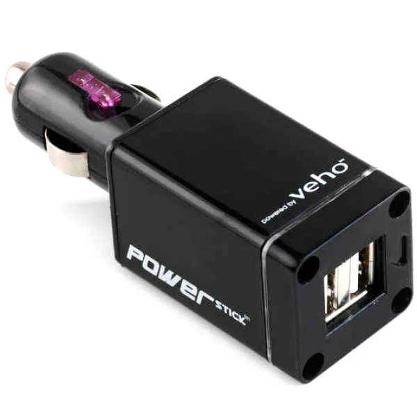 Veho Powerstick Dual USB 12v Car Charger for USB Charged Devices Image 1