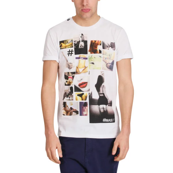 #Mas-if Men's Tesseslate T-Shirt - White - S - White Image 1