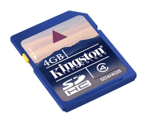 Kingston 4GB SDHC Card - Class 4 (SD4/4GB) Image 1