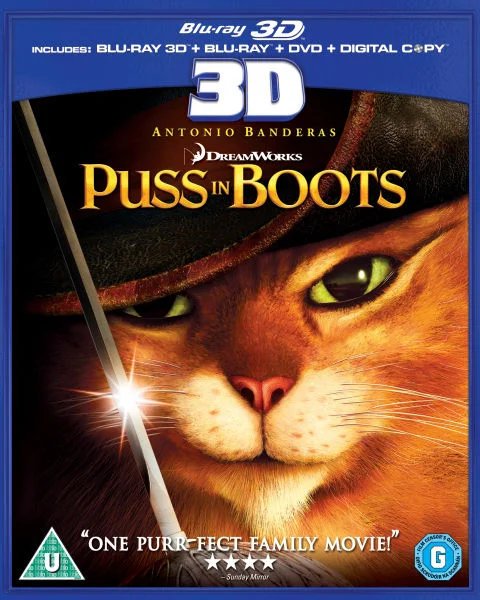Puss in Boots 3D (3D Blu-ray, 2D Blu-Ray, DVD and Digital Copy) Image 1