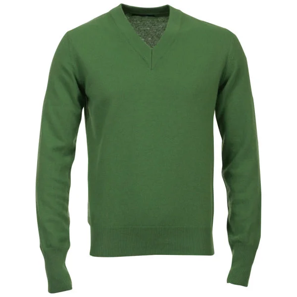 Romeo Gigli Men's V-Neck Knit - Green - M Image 1