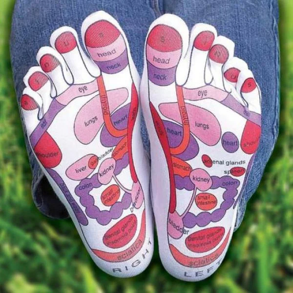 Reflexology Socks Pink Image 1