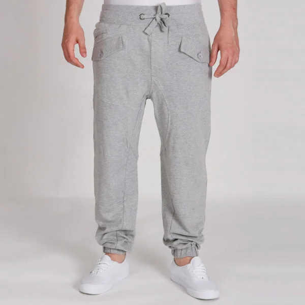 Brave Soul Men's Drawcord Jogging Bottoms - Greymarl - S - GreyMarl Image 1