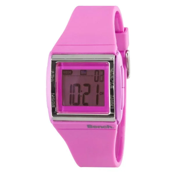 Bench Women's Digital Pink Strap Watch Image 1
