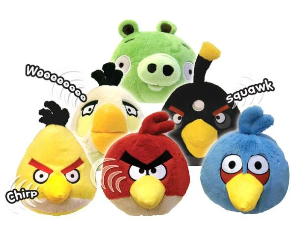 Angry Birds 4 Inch Plush with Sound - Assortment Image 1