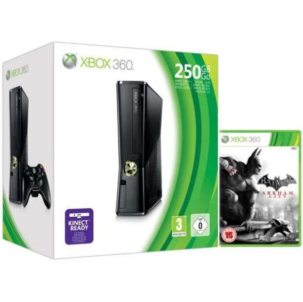 Xbox 360 250GB Bundle (Includes Batman Arkham City) Image 1