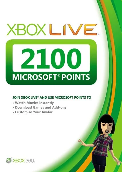 Xbox Live 2100 Pts card Image 1