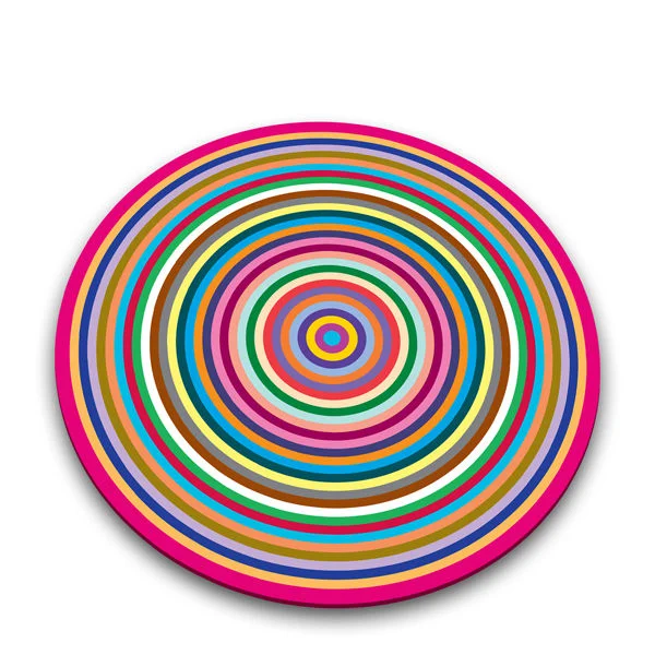 Worktop Saver Chopping Board - Coloured Rings Image 1