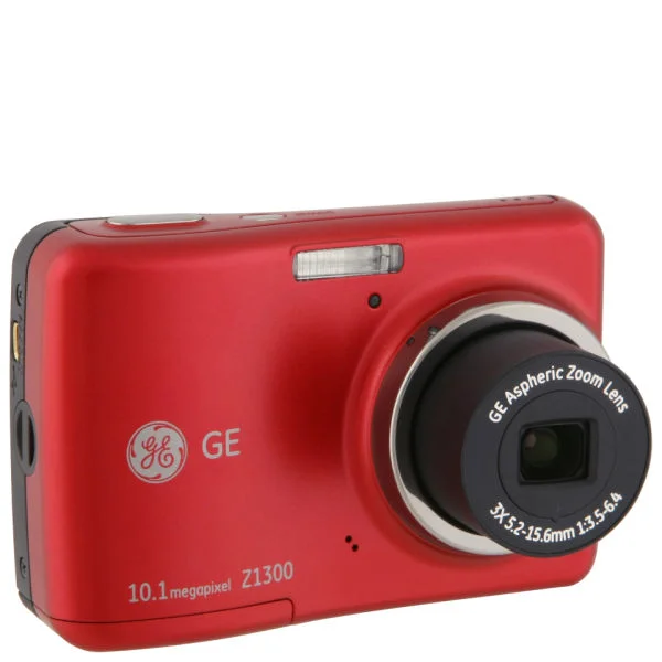 GE Z1300 Digital Camera - Red (10.1MP, 3x Optical Zoom, 2.4 Inch LCD) Image 1
