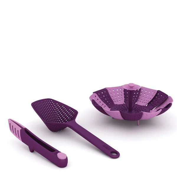 Cooking Gift Set - Small Tongs, Scoop, and Lotus Basket Image 1