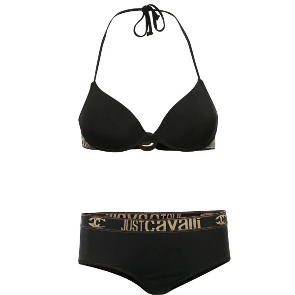Just Cavalli Women's Logo Waistband Bikini - Black - 10 - Black Image 1