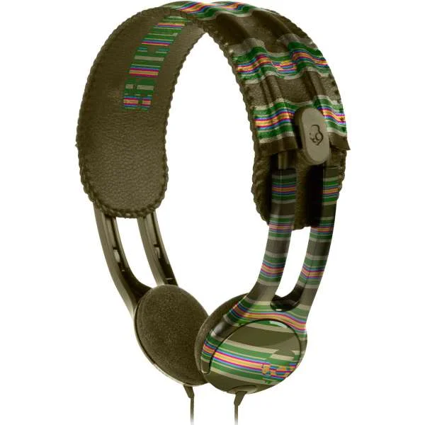 SkullCandy Icon Soft Brown Stripe Headphones Image 1