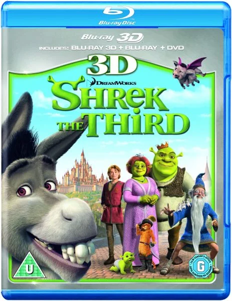 Shrek the Third 3D (3D Blu-Ray, 2D Blu-Ray and DVD) Image 1