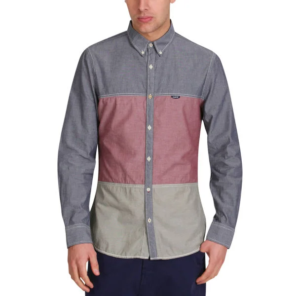 Mas-if Men's Wig Wam Mix Chambray Shirt - Block Colour - S - Block Colour Image 1