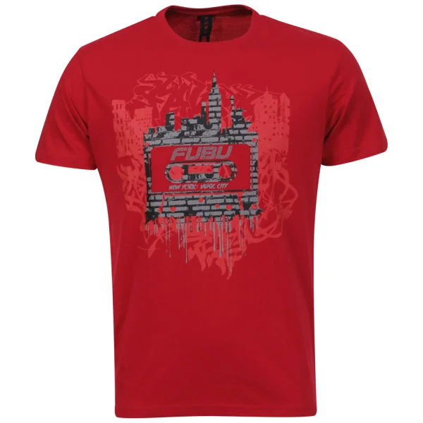 FUBU Men's Cassette T-shirt - Red - S - Red Image 1