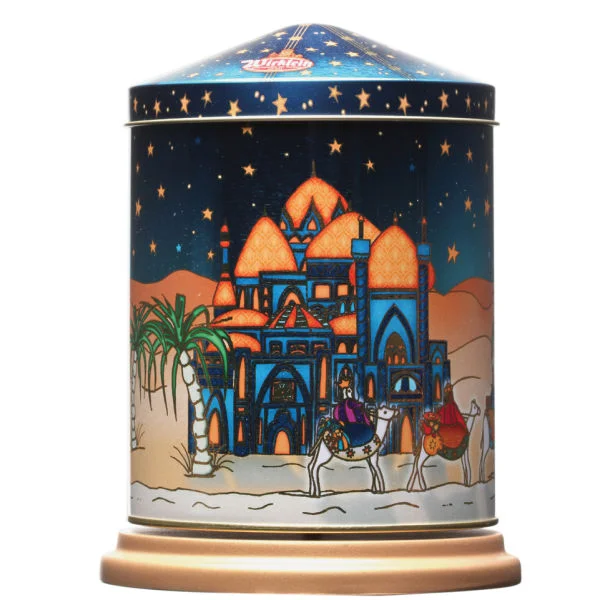 Iced and Chocolate Coated Lebkuchen in a Musical Tin Image 1