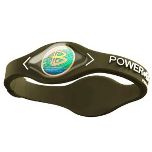 Power Balance -The Original Performance Wristband Brown With White Lettering - S - Brown Image 1