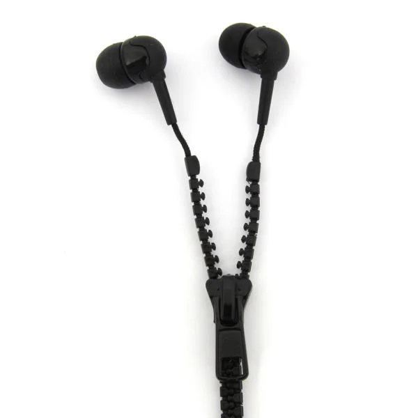 Zip Earphones - Black Image 1