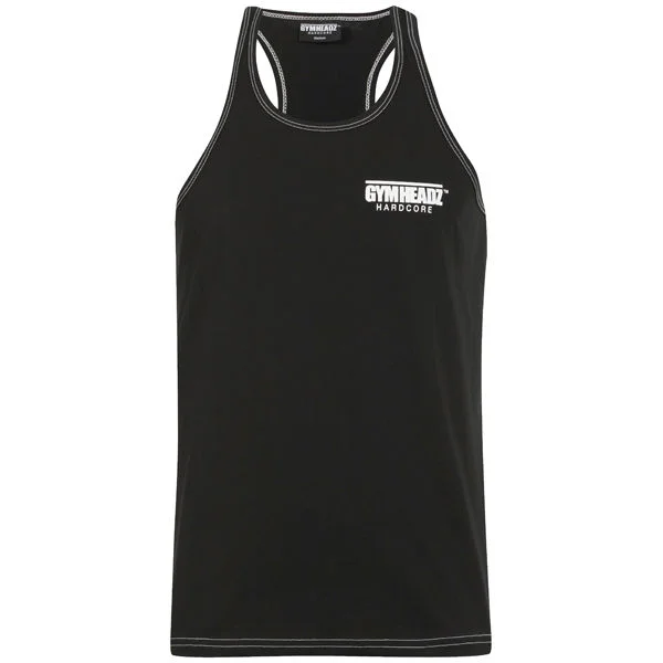 Gymheadz Men's Hardcore Bodybuilding Vest Black - S - Black Image 1