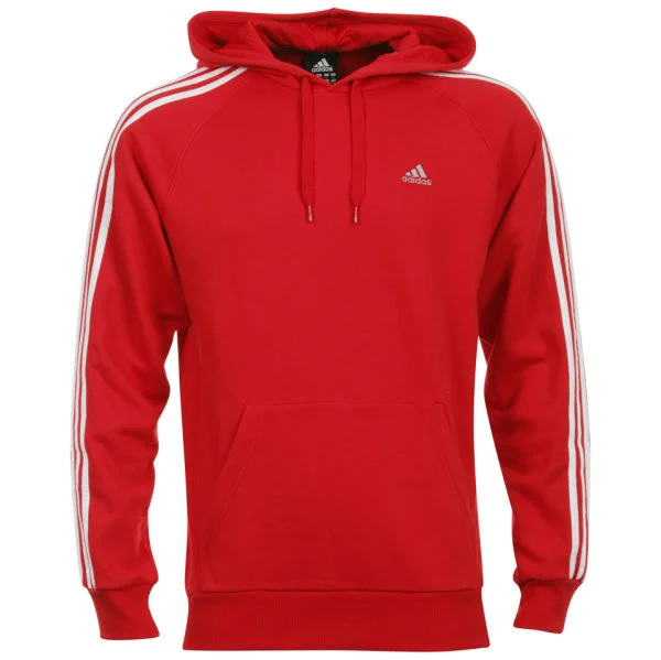 adidas Essentials 3S Hoody - Red - S - Red Image 1