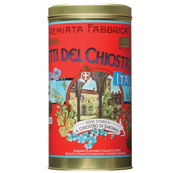 Crunchy Amaretti in Round Decorative tin Image 1