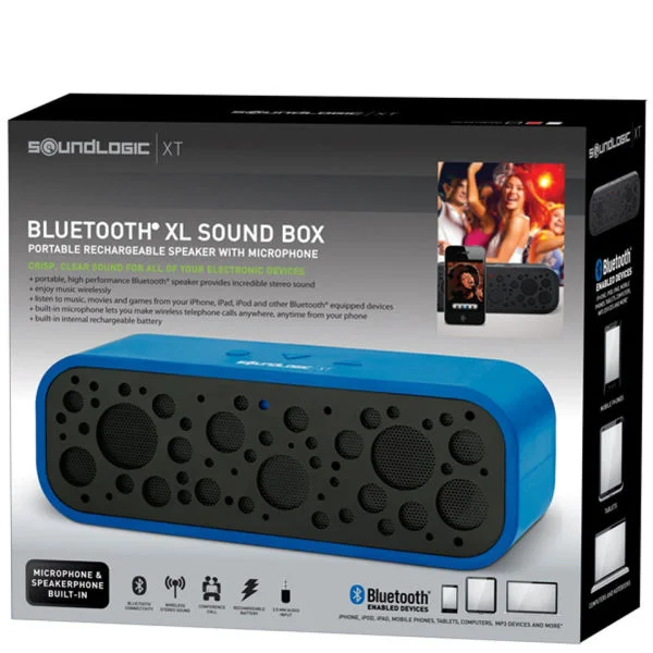 Soundlogic Bluetooth XL Sound Box Portable Speaker - Blue Image 1