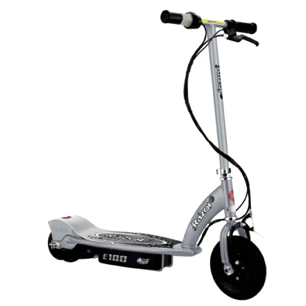 Razor E100 Electric Scooter - Silver Image 1