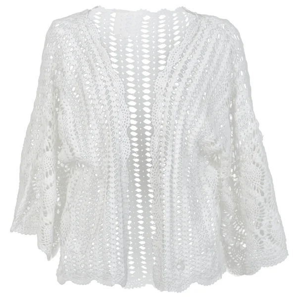 Pepe Women's Edith Crochet Cardigan - Cream - XS - Cream Image 1