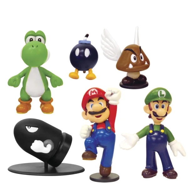 Nintendo Super Mario Mini Figures Series 1 Box Set - 6 Figures Image 1