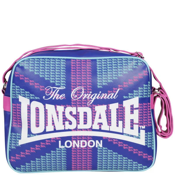 Lonsdale Logo Front Messenger Bag - Blue Image 1
