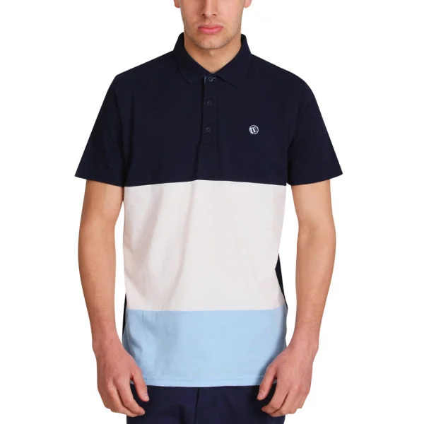 Mas-if Men's Split Jersey Polo-Shirt - Navy - S - Navy Image 1