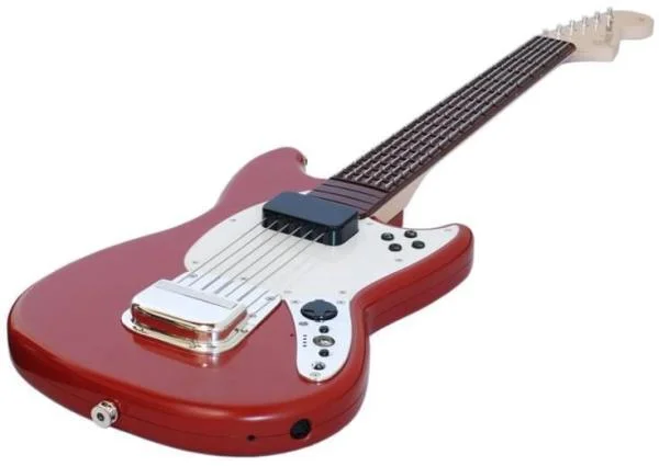 Rock Band 3 Wii Wireless Fender™ Mustang™ PRO-GUITAR™ Controller (Red) Image 1