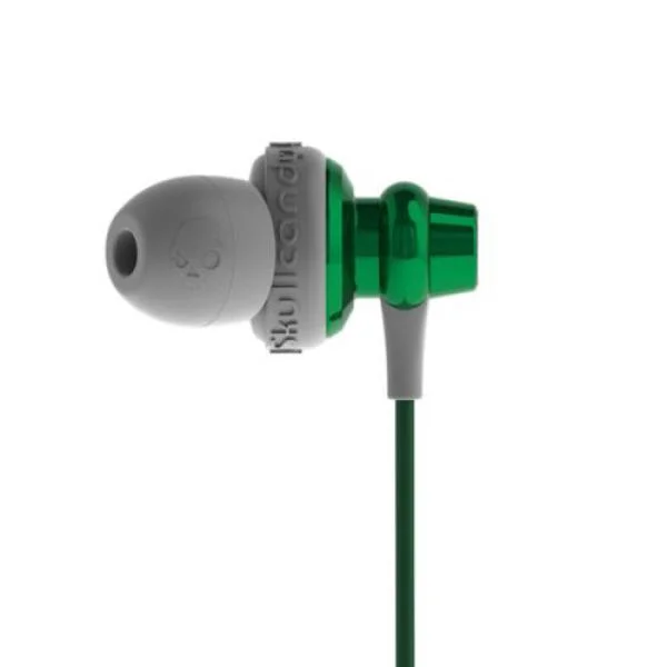 Skullcandy 2010 Heavy Metal Earphones w/Mic - White/Green Image 1